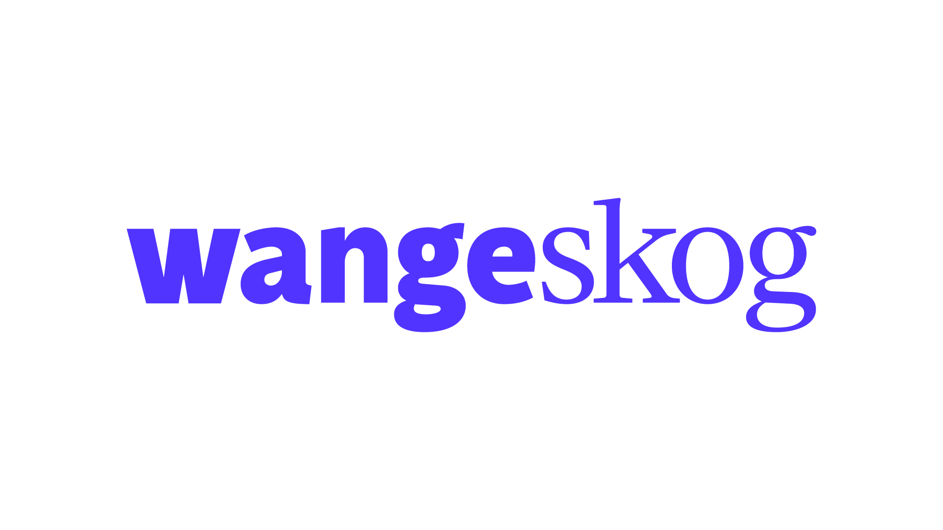 Wangeskog ordmarke klarbla